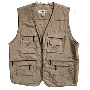 Olympina Khani Hunter Sportsman Outdoor Fishing Zip Front Vest Multiple Pocket L